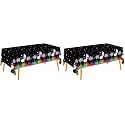 Gatherfun Music Party Disposable Tablecloth, Plastic Table Cover for Music Themed Birthday Party, 3 PCS, 54”x108” (Pack of 2)