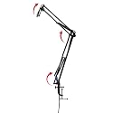 Gator Frameworks Desk-Mounted Broadcast Microphone Boom Stand For Podcasts &amp; Recording (GFWMICBCBM1000)