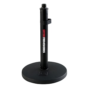 gator frameworks gfw-mic-0600 weighted round based short desktop mic stand