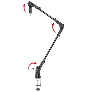 gator frameworks slim profile desk-mounted mic stand boom arm for broadcasts podcasts content creation live streaming amp similar applications gfwmicbcbm0500