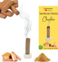 Gaumayam Sambrani Dhoop for puja Chandan dhoop - Cowdung dhoop batti 75 pcs -monthly pack Chandan (75 Units, Set of 1)