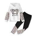 Gaupafmb Girls Clothes Cool Girl Print Tie Dye Hoodie Pullover Sweatshirt Leggings 2PC Outfits