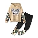 Gaupafmb Girls Clothes Cool Girl Print Tie Dye Hoodie Pullover Sweatshirt Leggings 2PC Outfits