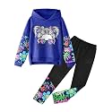 Gaupafmb Girls Clothes Cool Girl Print Tie Dye Hoodie Pullover Sweatshirt Leggings 2PC Outfits