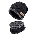 Men's and Women's Winter Woollen Cap with Neck Scarf (Assorted, Free Size) Pack of 1