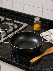 Gaurangi Iron Deep Kadai Frying Pan Cooking