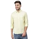 Gauri Laxmi Enterprise Men's Solid Regular Fit Shirt (SHRT PLN YLW M_Yellow