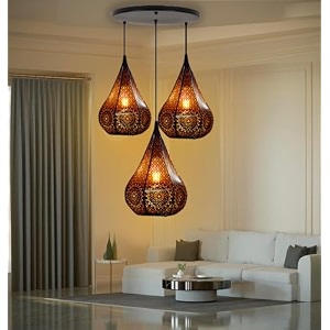 3 light chandelier minar classic design cluster hanging light with bulb for restaurantbedroom living room for decorative to home dcor black