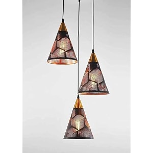 3 light cluster metal lazer cutting hanging light for restaurantbedroom living room and home dcor blub not included