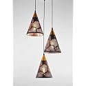 3 Light Cluster Metal Lazer Cutting Hanging Light for Restaurant,Bedroom, Living Room and Home Décor. (Blub Included)