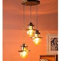 Cluster Hanging 361 THALI Cluster Pendant Light/Cluster Ceiling Light for Restaurant,Bedroom, Living Room and Home Decor Chandelier Ceiling Lamp.Golden Antique
