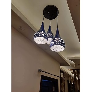 cluster hanging lazer cutting pendant light with bulbcluster ceiling light for restaurantbedroom living room and home decor chandelier ceiling lamp blue
