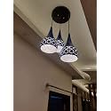 Cluster Hanging Lazer Cutting Pendant Light with Bulb/Cluster Ceiling Light for Restaurant,Bedroom, Living Room and Home Decor Chandelier Ceiling Lamp. (Blue)