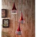 Hanging Lazer Cutting THALI with Bulb Cluster Pendant Light/Ceiling Light for Restaurant, Bedroom, Living Room and Home Decor Chandelier Lamp