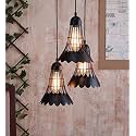 Cluster Hanging Shuttle Design Cluster with Bulb/Cluster Ceiling Light for Restaurant,Bedroom, Living Room and Home Decor Chandelier Ceiling Lamp.Black