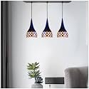 Cluster Linear Hanging Lazer Cutting Pendant Light/Cluster Ceiling Light for Restaurant,Bedroom, Living Room and Home Decor Chandelier Ceiling Lamp.Blue