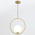 Glass, Metal Decorative Pendant Lamp/Hanging Lamp/Ceiling Light for Bedroom, Living Room, Restaurants, Dining, Coffee Shop, Home and Office. (Moon)