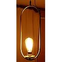 Ellipse Design Ceiling Hanging Pendant Light Lamp (Golden)