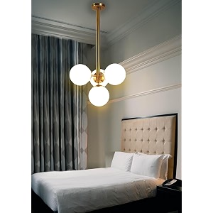 gau-780 cluster hanging lamp chandelier with bulb light for dining room dining room living room bedroom restaurent cafe golden