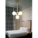 GAU-780 Cluster Hanging Lamp Chandelier with Bulb Light for Dining Room, Dining Room, Living Room, Bedroom, Restaurent, Cafe .Golden