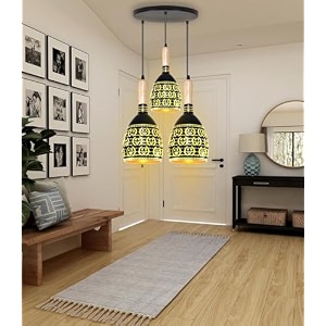 gau- black smily round cluster with bulb for restaurantbedroom living room for decorative to home dcor