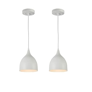 modern white pendant hanging light with adjustable hanging light for restaurant bedroom living room amp dining home decor ceiling lamp with bulb pack of 2