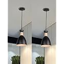 Hanging with Bulb/Pendent Light for Restaurant,Bedroom, Living Room and Home Décor.Black (Pack of 2)