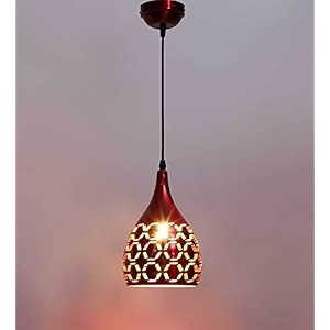 lazer cutting pendant lamp with bulbhanging lampceiling light for bedroom living room restaurants dining coffee shop home and officemaroon 6 inch cutting design pack of 1