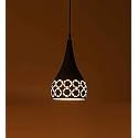 Lazer Cutting Pendant Lamp with Bulb/Hanging Lamp/Ceiling Light for Bedroom, Living Room, Restaurants, Dining, Coffee Shop, Home and Office. Black