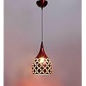 Lazer Cutting Pendant Lamp with Bulb/Hanging Lamp/Ceiling Light for Bedroom, Living Room, Restaurants, Dining, Coffee Shop, Home and Office,Maroon 6 Inch Cutting Design (Pack of 1)