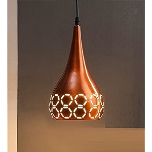 traditional aluminum metallic decorative hanging lights set of 1  stylish lazer cutting pendant ceiling light classic lamp for bedroom living room office dining table and home copper hl 9