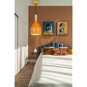 lazer cutting star pendant lamp with bulbhanging lampceiling light for bedroom living room restaurants dining coffee shop home and officeorange