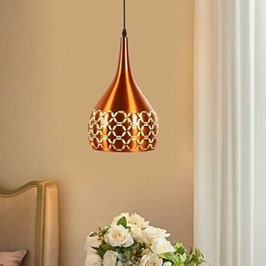 pendant lamp with bulbhanging lampceiling light for bedroom living room restaurants dining coffee shop home and office 6 inch cutting design pack of 1