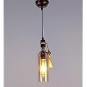 Pendant Lamp with Bulb/Hanging Lamp/Ceiling Light for Bedroom, Living Room, Restaurants, Dining, Coffee Shop, Home and Office, Jahlaar Bottle Design, Luster