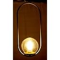Pendant Lamp with Bulb/Hanging Lamp/Ceiling Light for Bedroom, Living Room, Restaurants, Dining, Coffee Shop, Home and Office, Ellipse Design with Luster Globe, Golden