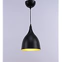 Pendant Lamp with Bulb/Hanging Lamp/Ceiling Light for Bedroom, Living Room, Restaurants, Dining, Coffee Shop, Home and Office, 6 Inch, Black (Pack of 1)