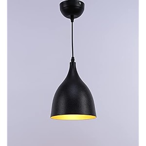 traditional round aluminum metallic decorative hanging lights set of 1  stylish pendant ceiling light classic lamp for bedroom living room office dining table and home 6 inch black