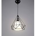 Traditional Metallic Decorative Hanging Lights Set | Stylish Diamond Design Pendant Ceiling Light Classic lamp Laltern for Bedroom Living Room Office Dining Table and Home (Black, Set of 1)