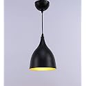 Traditional Round Aluminum Metallic Decorative Hanging Lights Set of 1 | Stylish Pendant Ceiling Light Classic lamp for Bedroom Living Room Office Dining Table and Home (6 Inch, Black)