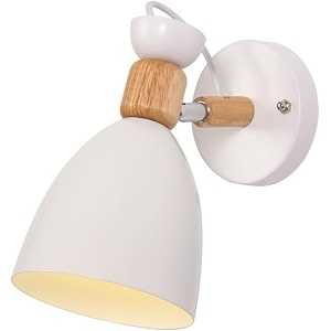 sconce fixture nordic modern iron wall mounted led wall light living room bedside sconce stair lamp with lampshade study porch corridor fixture white bulb not included
