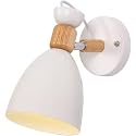 Sconce Fixture Nordic Modern Iron Wall Mounted Led Wall Light Living Room Bedside Sconce Stair Lamp with Lampshade Study Porch Corridor Fixture White (Bulb Included)