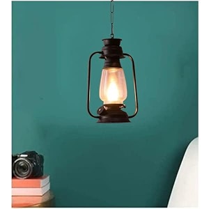 vintage lalten hanging with bulb for restaurantbedroom living room and home decor chandelier ceiling lampblack