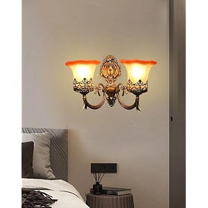 wall lampwall light for bedroom living room restaurants dining coffee shop home and office double side antique design golden antique double wl bulb not included
