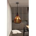 GAUVIK1135 MINAR Design Pendant Lamp/Hanging Lamp/Ceiling Light for Bedroom, Living Room, Restaurants, Dining, Coffee Shop and Home Decor, Black (Pack of 1)