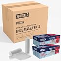 Gauze Bandage Rolls - (384 Pack) 4 in x 4.1 Yards Per Roll of Medical Grade Gauze Bandage and Stretch Wrapping for Dressing All Types of Wounds and First Aid Kit by MEDca, (4-Inch, 384 Pcs)