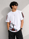 the gavial club Graphic Print Striped Men