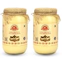 GAVYRATAN 100% Pure Tharparkar A2 Cow Ghee: Made Using Traditional Bilona Method in Glass Jar - Non GMO and Organic (Pack of 2)