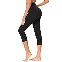 GAYHAY High Waisted Capri Leggings for Women - Soft Slim Yoga Pants for Running Cycling Workout