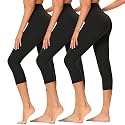GAYHAY High Waisted Capri Leggings for Women - Soft Slim Yoga Pants for Running Cycling Workout
