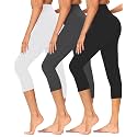 GAYHAY High Waisted Capri Leggings for Women - Soft Slim Yoga Pants for Running Cycling Workout